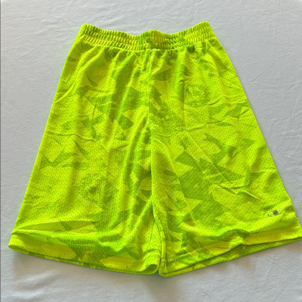 Champion Neon Yellow Boys' Athletic Mesh Shorts